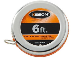 Keson 6ft Stainless Steel Diameter Measuring Tape w/Dual Graduations | PD618 - Picture 1 of 1