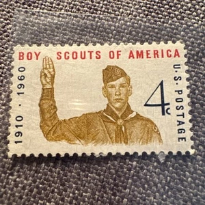 STAMP US SCOTT 1145 "Boy Scouts of America" 4 CENT 1960 USED 4c Four Cents USA - Picture 1 of 2