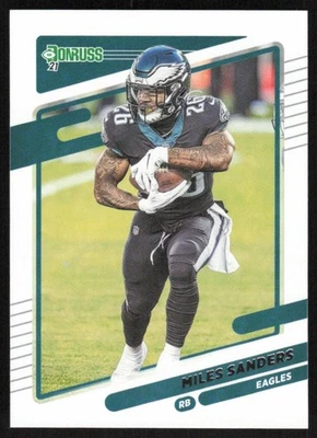 Miles Sanders 2021 Donruss Football # 109 Philadelphia Eagles Base - Image 1 of 2
