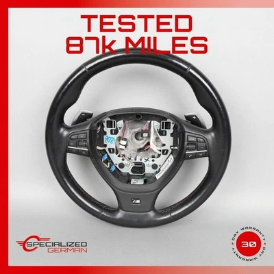 2013-2015 BMW M5 F10 Steering Wheel M-Sport Paddle Shift OEM Used - Image 1 of 4