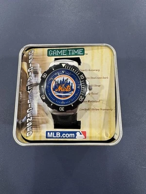 Vintage New York Mets Game Time Schedule Watch NY Mets Stainless Steel Back - Image 1 of 4
