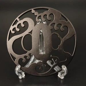Spada giapponese Tsuba guardia katana ornamenti antico samurai dal Giappone #583 - Foto 1 di 6