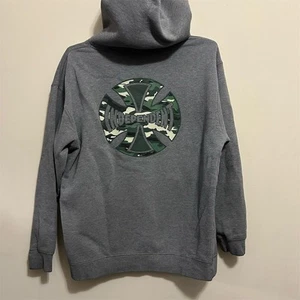 Independent Trucks Men's Gray Camo Logo Hoodie Size XL Skateboarding Pullover - Bild 1 von 7