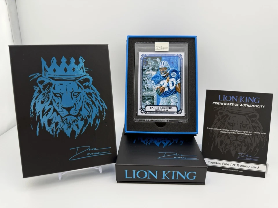 Tarjeta coleccionable Barry Sanders Detroit Lions "Lion King" Foto 1 de 3