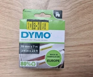 Etiqueta DYMO D1 - 19 mm x 7,5 m negro sobre amarillo (p/n S0720880) - Imagen 1 de 1