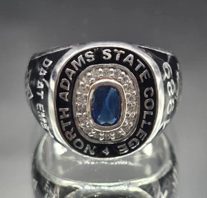Anello Classe Personalizza Argento 925 per Uomo Liceo Collegio Miglior Regalo Università - Foto 1 di 11