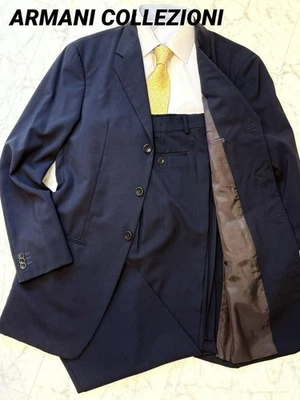 Traje Armani Collezioni Azul Marino 46 M Clásico Negocios Formal Usado Foto 1 de 4