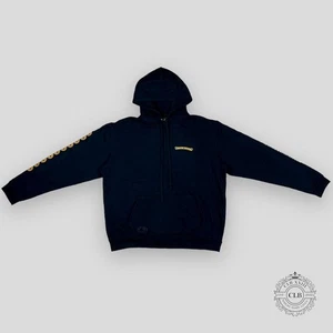 SUDADERA CON CAPUCHA CROMADA HEARTS SCROLL LOGO - NEGRA/AMARILLA - Imagen 1 de 6