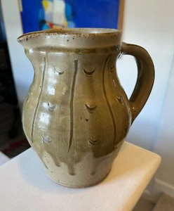 Mike Dodd Celedon Pitcher Large Handmade Stoneware Studio Pottery - Picture 1 of 10