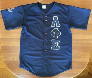 Vintage Teamwork Athletic Apparel Fraternity Baseball Jersey Lambda Phi Epsilon - Picture 1 of 10