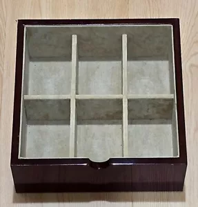 Wood Watch Box Top Vintage Display Jewelry Storage/ Organizer 6 Slot - Picture 1 of 5