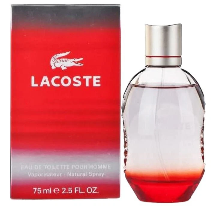 Lacoste Red Eau De Toilette Pour Homme Spray Natural 2.5 OZ / 75mL RARO Foto 1 de 1