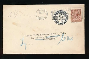 GB SLOGAN CANCEL 1922 CABLE TO CANADA...SCOTLAND WESTERN D.O REDIRECTED - Picture 1 of 1