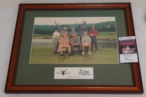 5x Signed Autographed Framed Golf Event Photo Joe Buck Chris Pronger JSA COA - Picture 1 of 10
