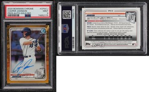 2020 Bowman Chrome Prospects Gold Refractor /50 Cooper Johnson PSA 9 MINT Auto
