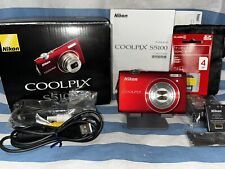Nikon COOLPIX S5100.12MP, 5x,f/2.7,2.7inch,RED,Digital camera,EXC+,from Japan