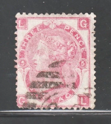 Great Britain, Scott #49, Plate 5, Used, VG, 3p Victoria, 1867, Station Cancel - Image 1 of 2