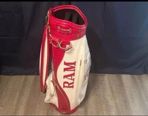 Vintage Ram Golf Cart Bag. Red/White. 6 Way Divider - Picture 1 of 9