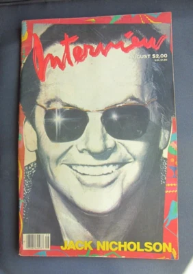 Andy Warhol's Interview Cover Jack Nicholson Eurocollection Fashion Design 1984 - Image 1 of 4