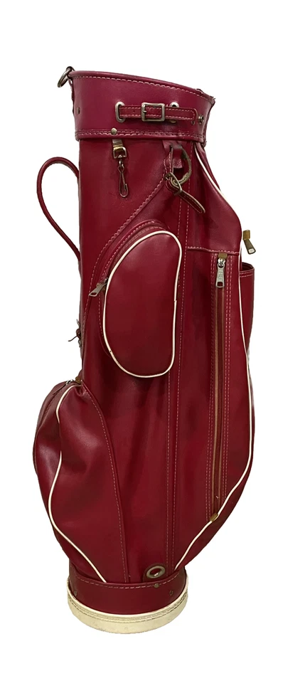 Bolsa de Club de Golf Wilson Country Club Roja De Colección Hecha en EE. UU. RARA COLOR CUERO ROJO Foto 1 de 4