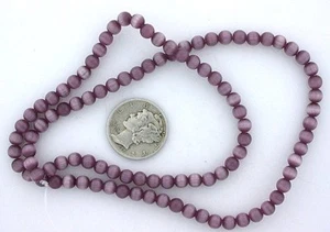 TWO Strand 4mm Round Purple Round Fiber Optic Bead CLOSEOUT CLEARANCE fobsc3 - Picture 1 of 1