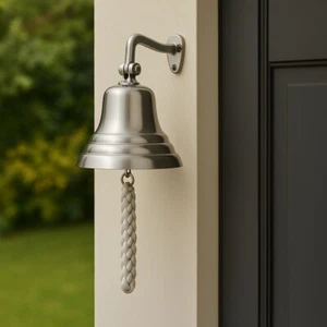 Campana de Pared Cromada Últimos Pedidos Vintage Aluminio Escuela Bar Pub Timbre de Puerta - Imagen 1 de 11