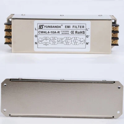 1x single-phase AC three-stage terminal 6A CW4L4-20A-R Power filter 220V - Image 1 of 4