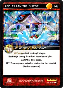DBZ Dragon Ball Z TCG Panini Vengeance C49 Red Training Burst Foil - Picture 1 of 1