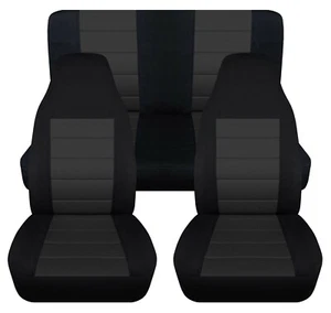 Fundas de asiento de coche delanteras y traseras traseras traseras y traseras para Jeep Wrangler YJ 1987-1995 - Imagen 1 de 5
