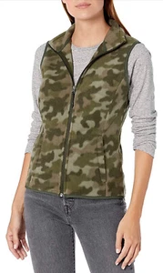 Green Camo XS Amazon Essentials Vest W/Front Zipper Pockets - Picture 1 of 4