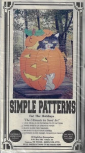 Einfache Muster für die Feiertage ~ Kürbis & Katzen ~ Gartenkunst Holzmuster - Bild 1 von 2