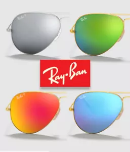 COPPIA lenti di ricambio Ray-Ban RB3025 Aviator da sole specchiate - Zdjęcie 1 z 12