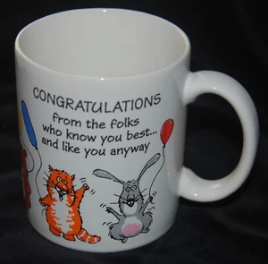 Shoebox Greetings Coffee Mug - Congratulations - Funny - 1987 - Picture 1 of 1