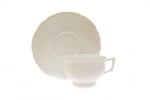 Ceralene A Raynaud Weißdorn weiß geprägt Tasse & Untertasse  - Bild 1 von 3