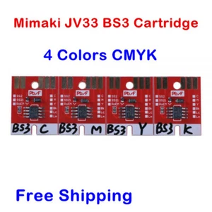 Chip Permanent for Mimaki JV33 BS3 Cartridge 4 Colors CMYK High Quality! - Bild 1 von 7
