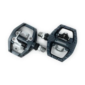 Pedales de bicicleta de ciudad Shimano PD-EH500 SPD carretera turismo sin clip con SM-SH56 gris oscuro - Imagen 1 de 4
