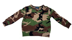 Polo Ralph Lauren Sudadera Camuflada Niño Pequeño Talla 3T Camuflaje Pullover Cuello Redondo - Imagen 1 de 5