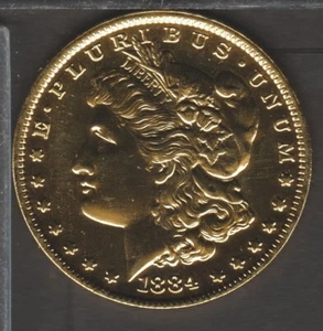 ✔️ USA RARE Morgan GOLDEN Dollar - COPY REPRODUCTION - Picture 1 of 2
