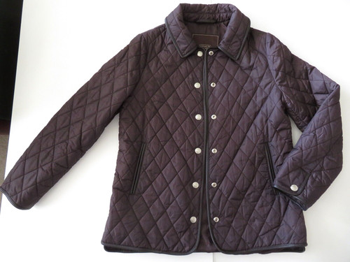 Coach ~ Giacca di nylon trapuntata marrone con firma leggera fodera taglia M ~ MOLTO BELLA