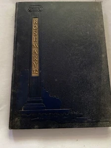 Vintage 1932 "Rosemary" Yearbook With Embossed Cover & Illustrated Pages - Picture 1 of 10