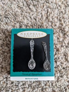 Hallmark Ornament -- Vision Of Sugarplums 1993 Miniature A Pewter Spoon  - Picture 1 of 2