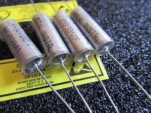 .0033uF 600V 5% General Instr Paper in Oil Axial Glass Ends Capacitor (2pcs) USA - Picture 1 of 12