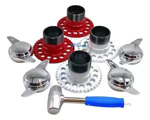 5 Lug Universal Wire Wheel Adapters, USA Made Lead Hammer and 2 Bar Smooth KO's - Picture 1 of 7