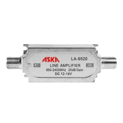 ASKA® LA-9520 In-Line Amplifier 20db Satellite DBS LNB 2.5 GHz 950-2400 MHz Sign
