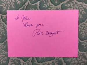 Rita Taggart - Mulholland Drive - The China Syndrome - Autographed in 1990 - Picture 1 of 2