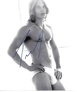 GAY INT SHIRTLESS TRAVIS FIMMEL SIGNED IN PERSON 8X10 IN UNDIES CK - Picture 1 of 1