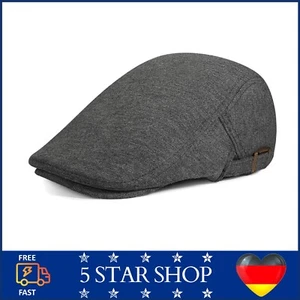 WETOO Schirmmütze Herren Schiebermütze Schwarz Driving Cabbie Jagd Flatcap - Bild 1 von 7