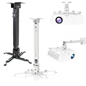 Universal 360° Swivel HD Projector Mounts &Stands Ceiling Wall Holder Adjustable - Picture 1 of 15