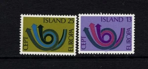 Islandia 1973 Europa flecha espiral MLH Sc 447-448 - Imagen 1 de 1