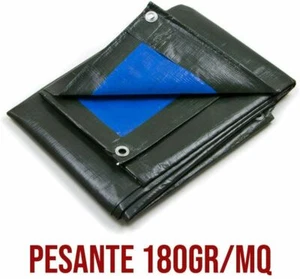 Telo pesante 8x10 occhiellato copritutto impermeabile multiuso 180 gr verde - Foto 1 di 3